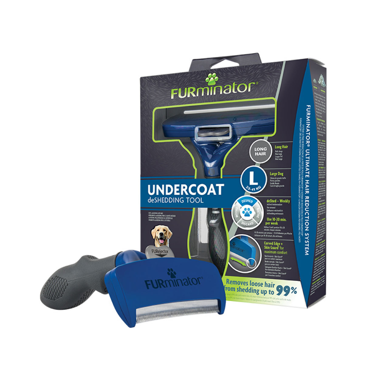Cepillo Deslanador Furminator Perro Grande Pelo Largo Cepillo Deslanador Furminator Perro Grande Pelo Largo
